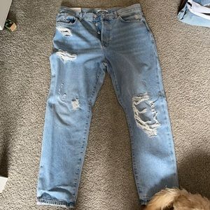 Boyfriend ripped jeans
